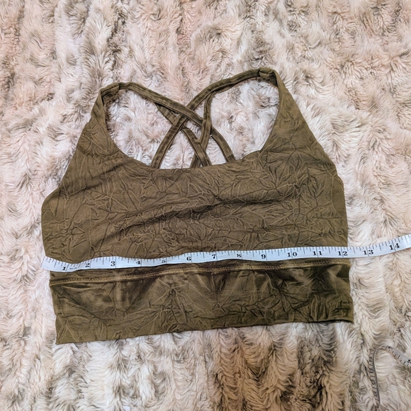 lululemon Energy Bra Ice Wash Moss Green - Picture 3 of 7